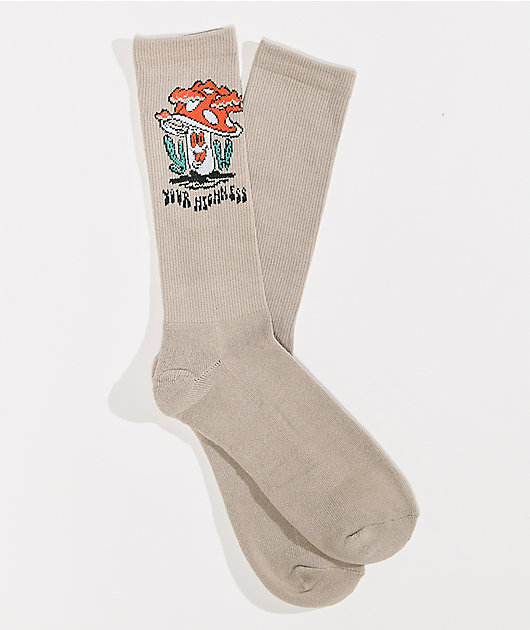 Your Highness Laughter Tan Crew Socks