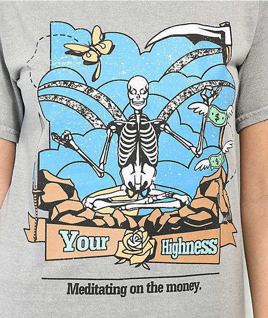Your Highness Meditating camiseta gris