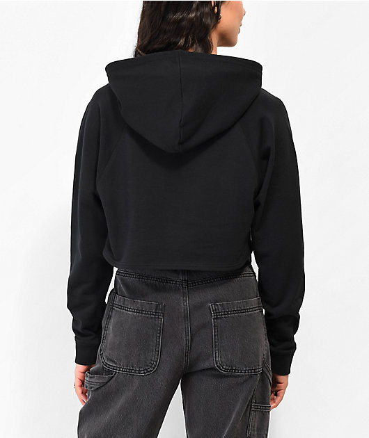 Your Highness Root Rot Black Crop Hoodie