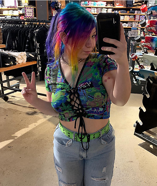 Your Highness Ruckus Print Crop Top