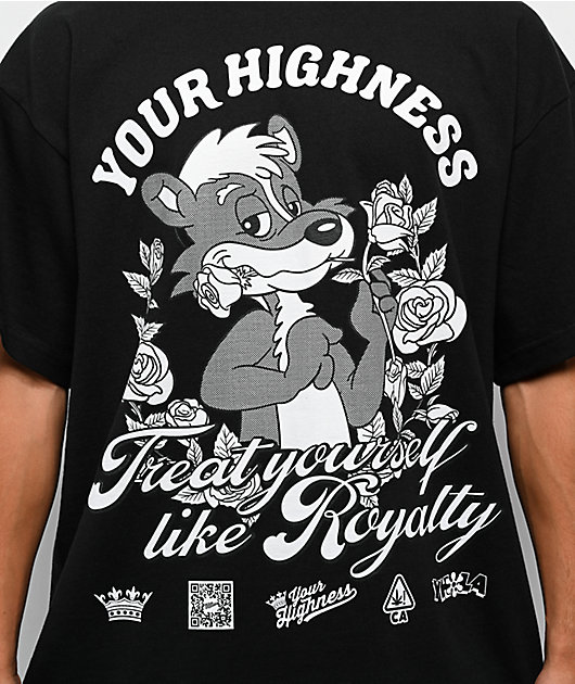 Your Highness Skunk Royalty Black T-Shirt