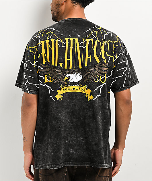 トップス 1170 Harley SOARING HIGH Eagle Tee Black Your Highness Soaring High Black Wash T-Shirt | Zumiez