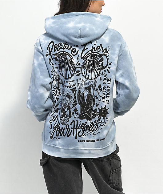 Your Highness Wake & Bake Blue Tie Dye Hoodie | Zumiez