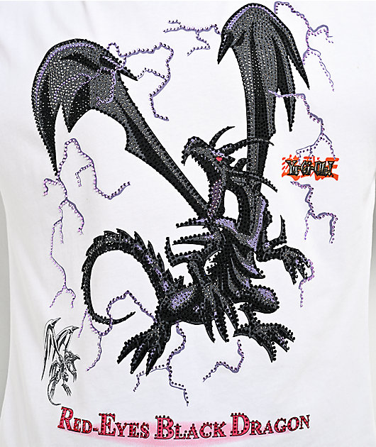 Yu-Gi-Oh! Inferno Rhinestone White T-Shirt | Zumiez