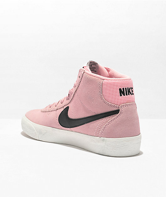 Zapatillas de skate Nike SB High rosa y negro
