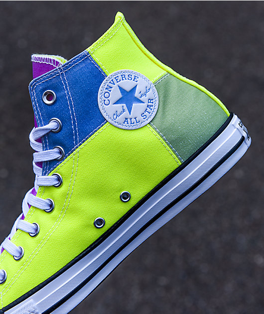 converse verdes limon