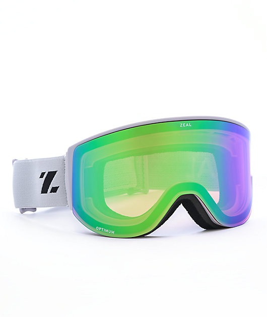 Zeal Beacon gafas de snowboard con espejo color niebla jade