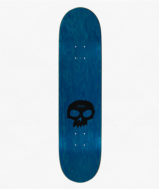 Zero 3 Skulls With Flames 8.0" Skateboard Deck