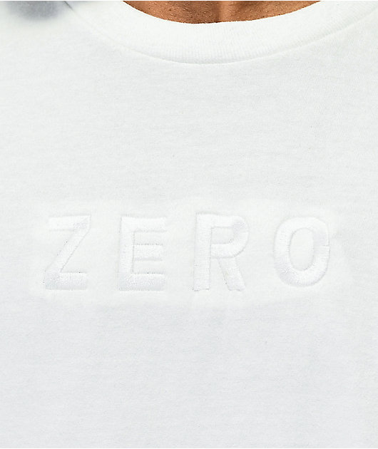Zero Army Embroidered White T-Shirt