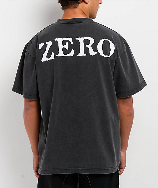 Zero Big Skull Black Wash T-Shirt | Zumiez