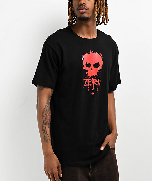 Black t shirt with skull best sale