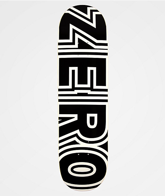 Zero Bold Skate Deck Black White 8.5 