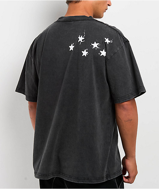 Zero Punk Stars Black Wash T-Shirt | Zumiez