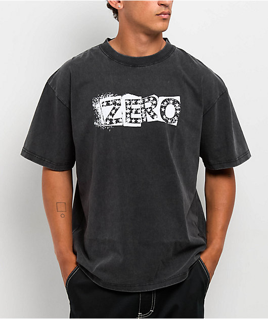 Zero Punk Stars Black Wash T-Shirt | Zumiez