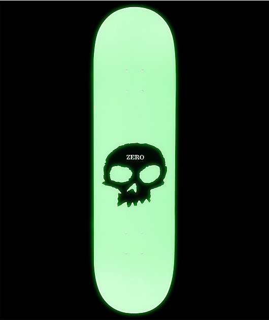 Zero Single Skull Glow In The Dark 8.5" Skateboard Deck