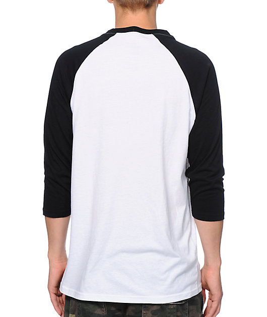 Zine 2nd Inning White & Black Baseball T-Shirt