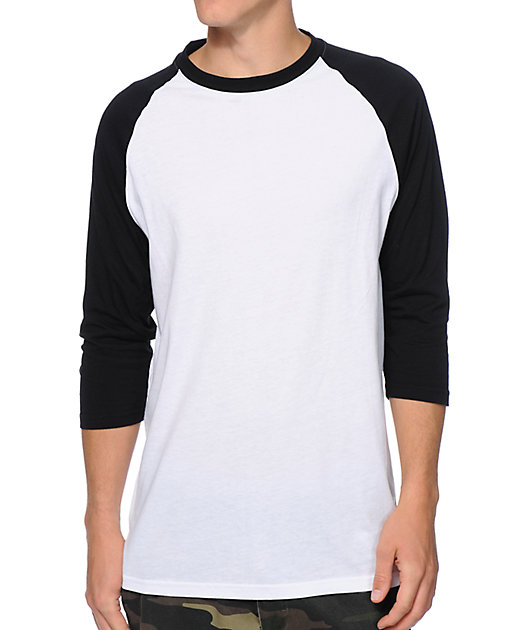 Zine 2nd Inning White & Black Baseball T-Shirt