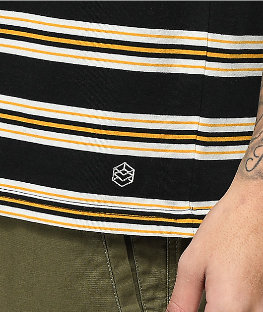Zine Bonus Stripe Black & Tan T-Shirt