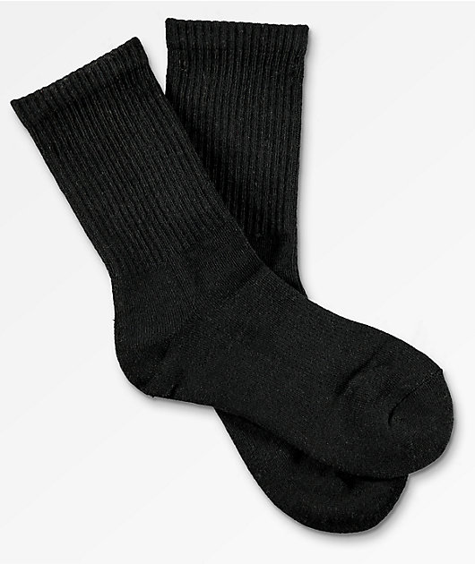 Zine Boys Black Crew Socks