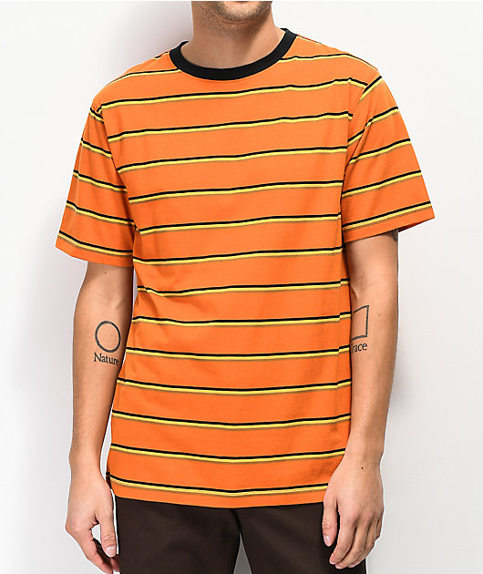fusionere Afslut stramt Zine Breaker Stripe Orange, Yellow & Black T-Shirt
