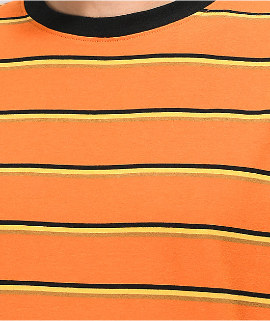 Zine Breaker Stripe Orange, Yellow & Black T-Shirt