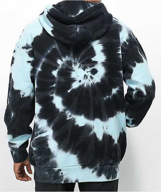 Zine Castle Black & Blue Tie Dye Hoodie