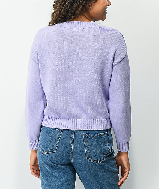 crew neck cropped sweater