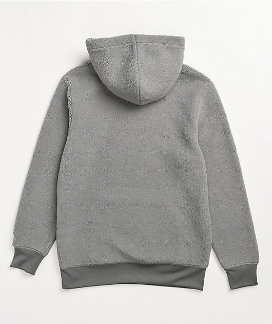 grey sherpa zip up