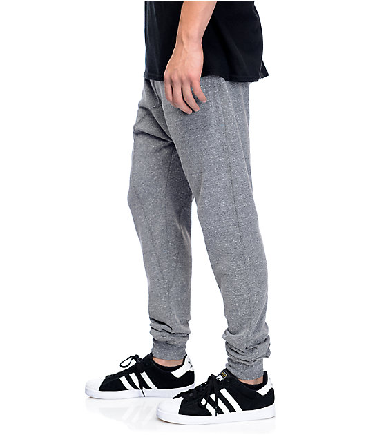 Zine Cover Grey Knit Jogger Pants