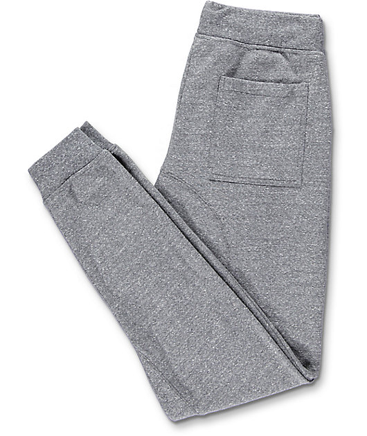 Zine Cover Grey Knit Jogger Pants
