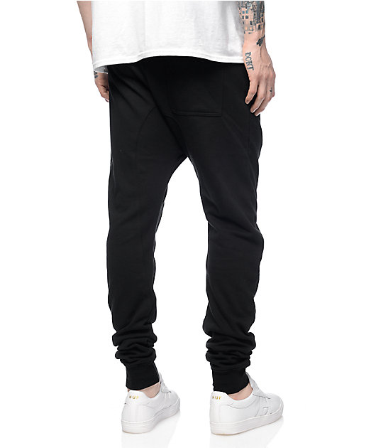 Zine Cover pantalones jogger tejidos solidos negros