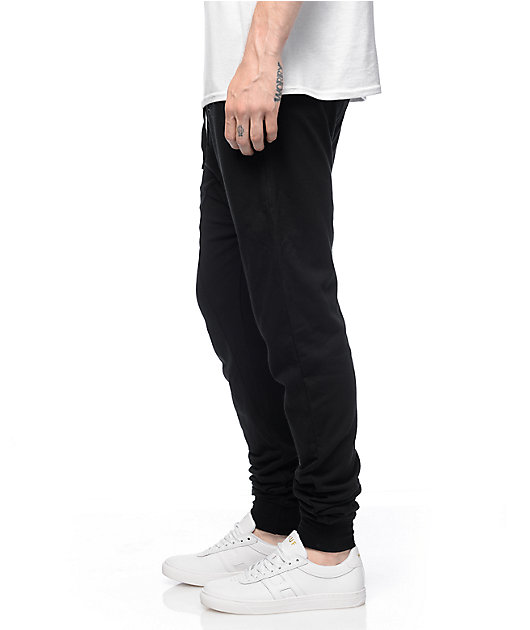 Zine Cover pantalones jogger tejidos solidos negros
