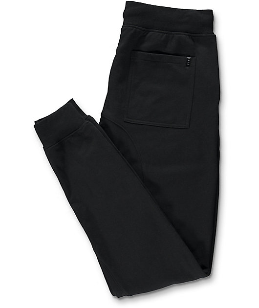 Zine Cover pantalones jogger tejidos solidos negros