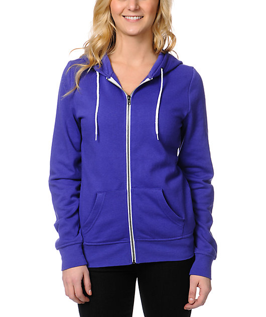 purple hoodie with zipper