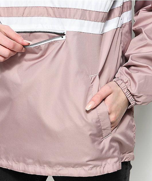 Zine Domino Mauve Pullover Windbreaker Jacket