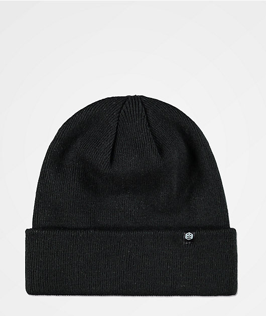 Zine Essential Black Fold Beanie