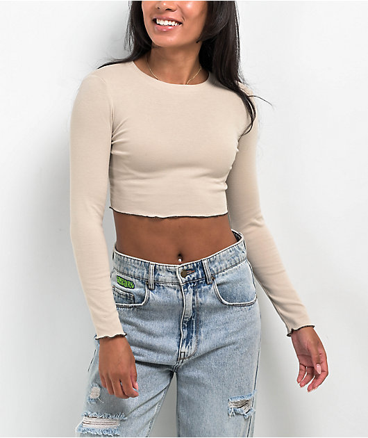 Zine Georgie Peyote Long Sleeve Crop T-Shirt