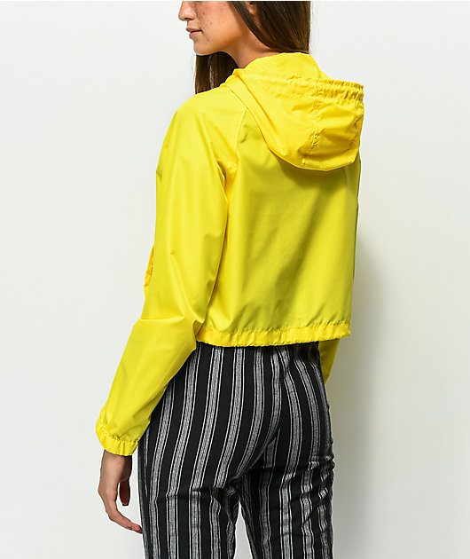 yellow cropped windbreaker
