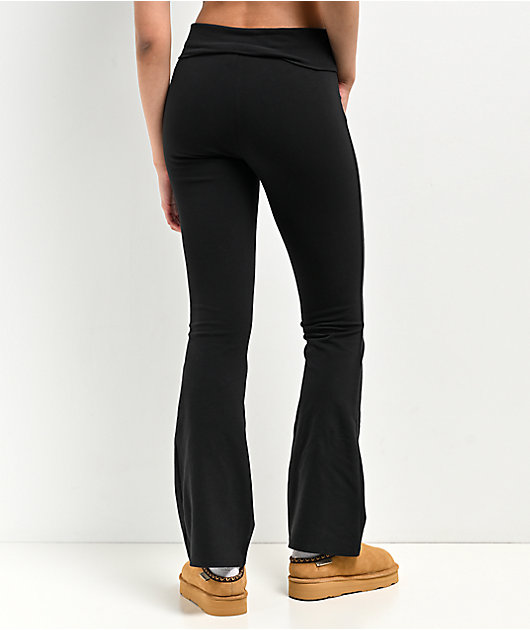 Zine Julia Black Foldover Flare Pants | Zumiez