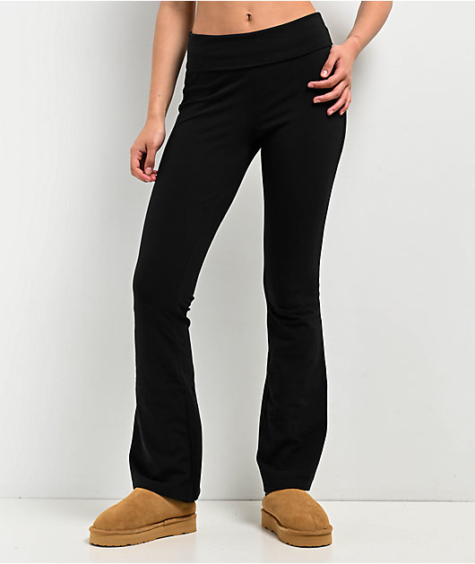 Zine Julia Black Foldover Flare Pants | Zumiez