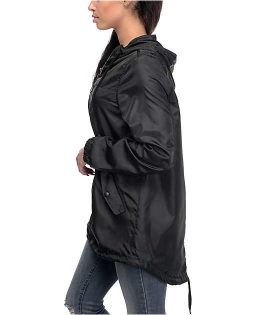 long windbreaker jacket
