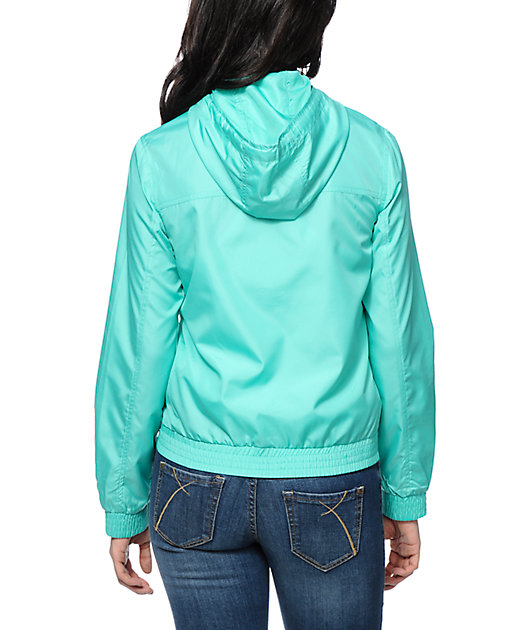 mint green windbreaker