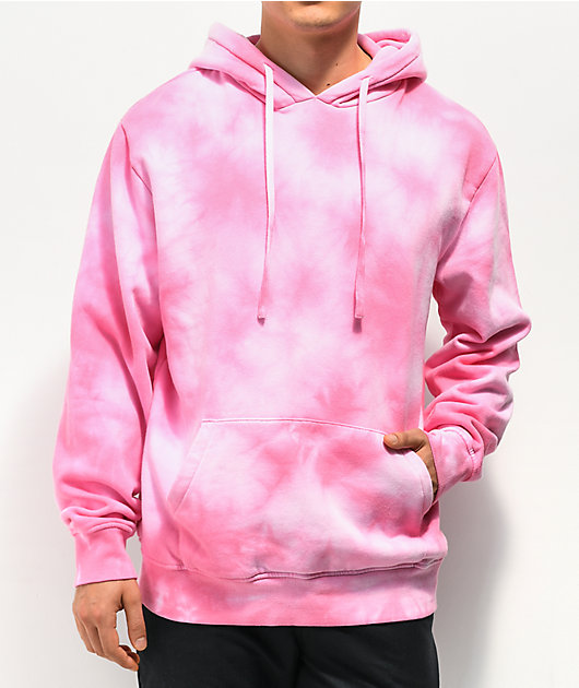 Zine Overcast Pink Dye Wash Hoodie Zumiez