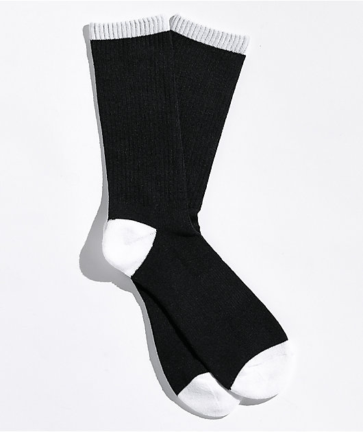Zine Pair Black & White Crew Socks