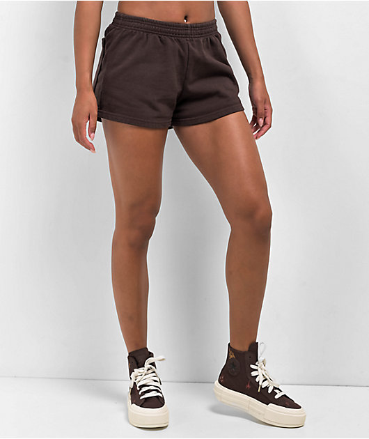 Zine Rachel Dark Brown Sweat Shorts | Zumiez