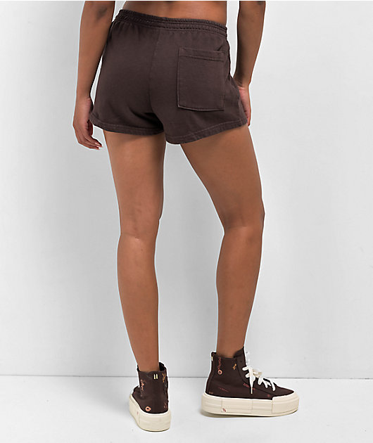 Zine Rachel Dark Brown Sweat Shorts | Zumiez