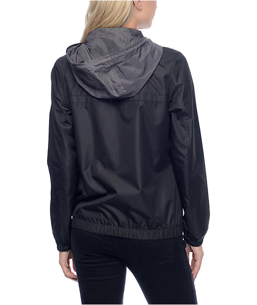 zine black windbreaker jacket