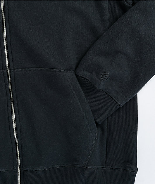 Zine Safety Black Zip Mask Hoodie