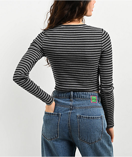 ★Saint Laurent★ Crop Long Sleeve T-Shirt Black 732931Y3G09 crop top in wool | Saint Laurent | YSL PL