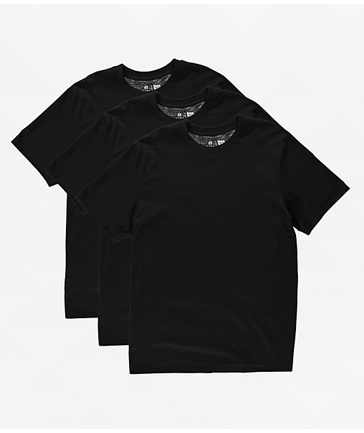 Zine Solid Black 3 Pack T Shirt Zumiez